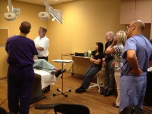 injectables being demonstrated at sculptra event 