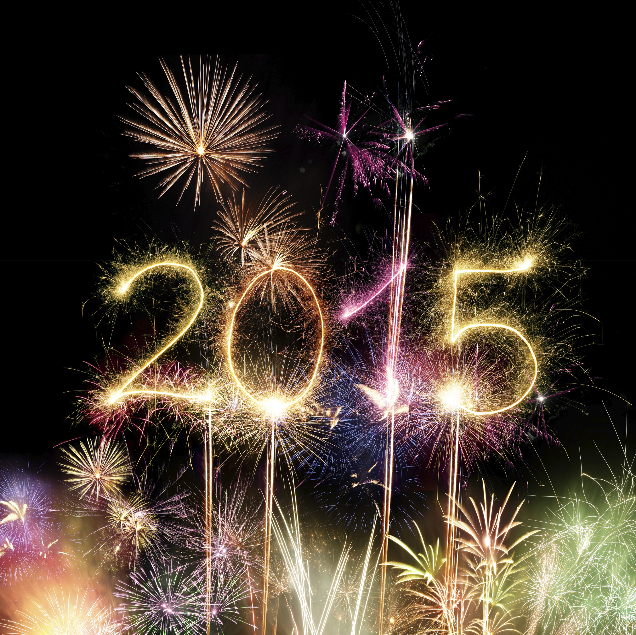 fireworks depicting the year 2015 graphic