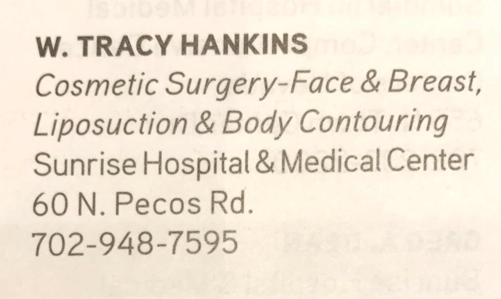 Dr. Hankins in newspaper